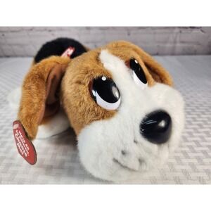 Mattel 2004 Pound Puppies 14" Interactive Beagle Plush Dog Electronic Barking ++